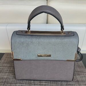 Dune London Scale Embossed Flap Top Convertible Satchel Bag